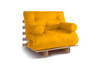 Sofa rozkładana 90x200 - Slim Exclusive Classic - Pascall Futon Miodowy
