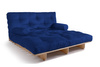 Sofa rozkładana 140x200 - Slim Exclusive Classic - Pascall Futon Modrakowy