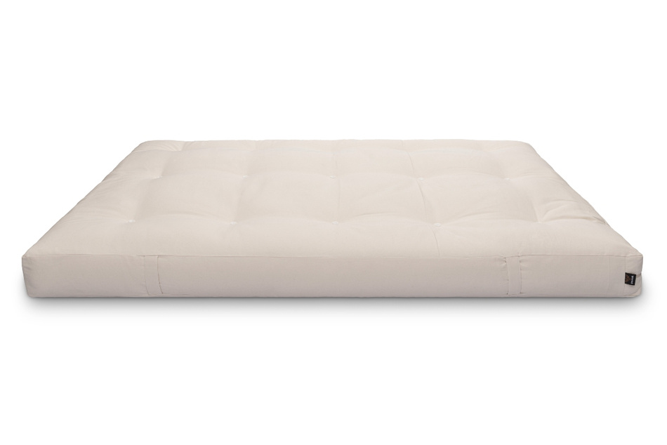 Materac 140x200 naturalny z lateksem - Futon Pascall Comfort Trio Latex Wool Ecru