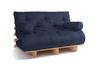 Sofa rozkładana 140x200 - Slim Comfort Classic - Pascall Futon Granatowy