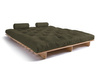 Sofa rozkładana 180x200 - Slim Exclusive Classic - Pascall Futon Khaki
