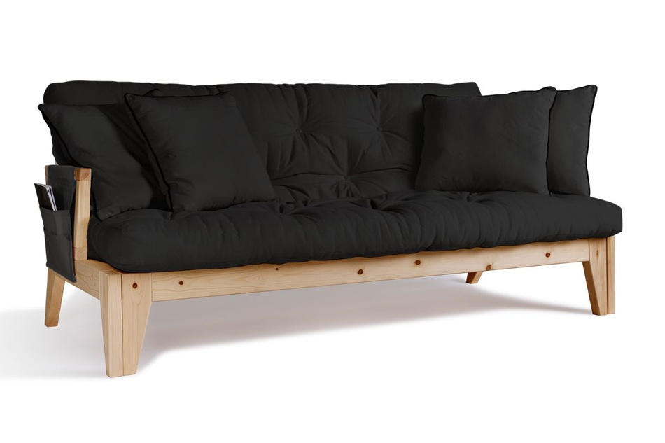 Sofa rozkładana 200 cm - Sakura - Pascall Futon Czarny