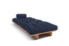 Sofa rozkładana 90x200 - Slim Comfort Classic - Pascall Futon Granatowy