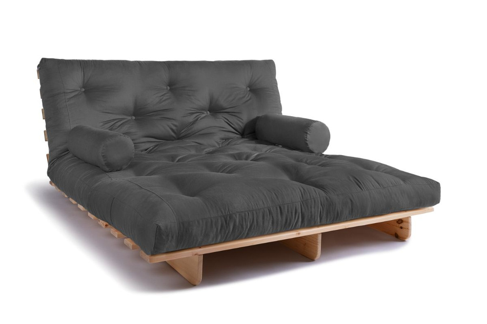 Sofa rozkładana 160x200 - Slim Exclusive Classic - Pascall Futon Szary