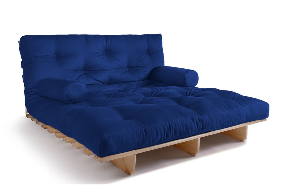 Sofa rozkładana 140x200 - Slim Exclusive Classic - Pascall Futon Modrakowy