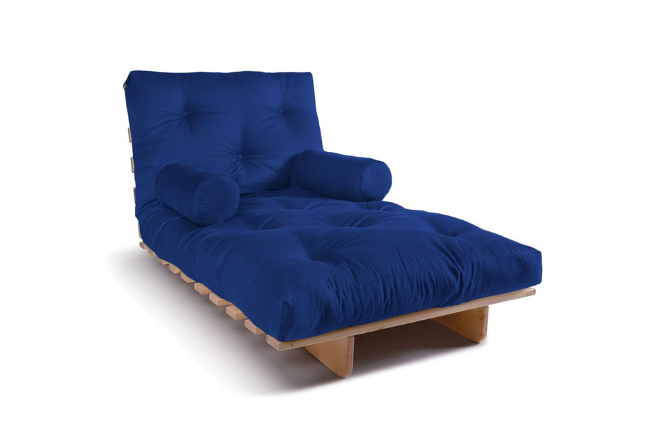 Sofa rozkładana 90x200 - Slim Exclusive Classic - Pascall Futon Modrakowy