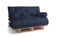 Sofa rozkładana 140x200 - Slim Exclusive Classic - Pascall Futon Granatowy
