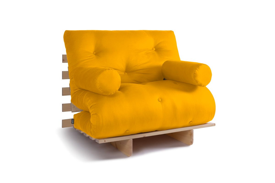 Sofa rozkładana 90x200 - Slim Exclusive Classic - Pascall Futon Miodowy