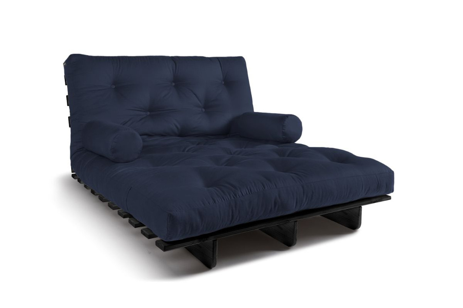 Sofa rozkładana 120x200 - Slim Basic Black - Pascall Futon Granatowy