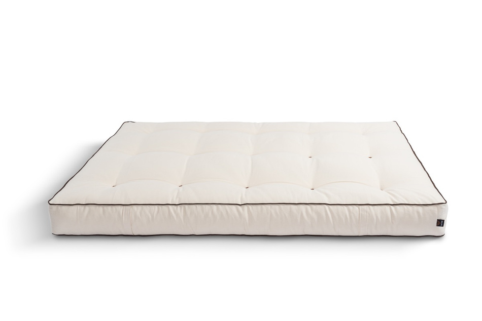 Materac 120x200 naturalny z wełną, kokosem i 2x lateks - Futon Pascall Comfort Wool Kedro Ecru