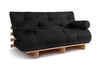 Sofa rozkładana 160x200 - Slim Exclusive Classic - Pascall Futon Czarny