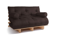 Sofa rozkładana 140x200 - Slim Basic Classic - Pascall Futon Brązowy