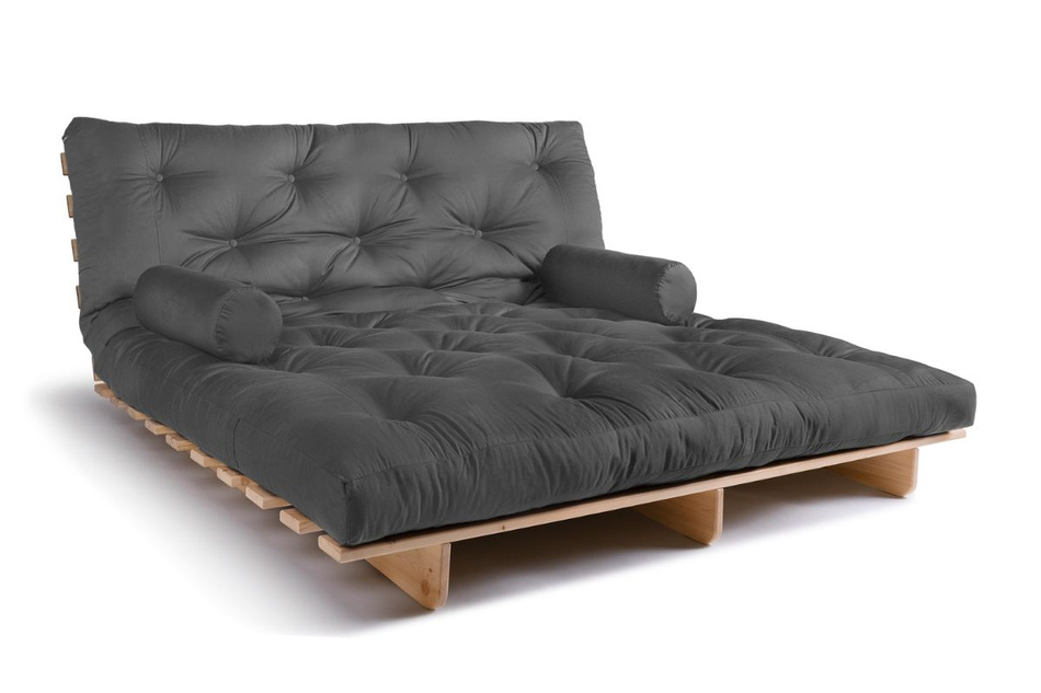 Sofa rozkładana 180x200 - Slim Exclusive Classic - Pascall Futon Szary