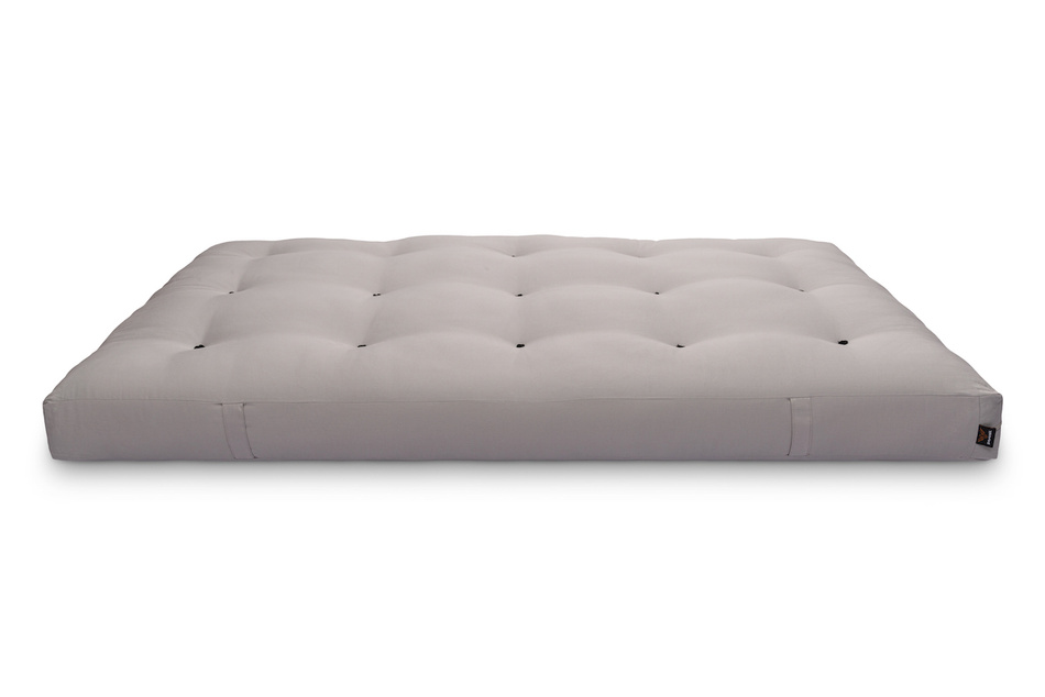 Materac 120x200 naturalny z wełną, lateksem i 2x kokosem - Futon Pascall Comfort Wool Hard Szary