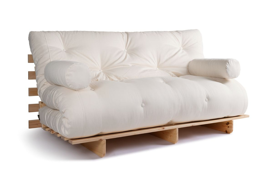 Sofa rozkładana 160x200 - Slim Exclusive Classic - Pascall Futon Ecru