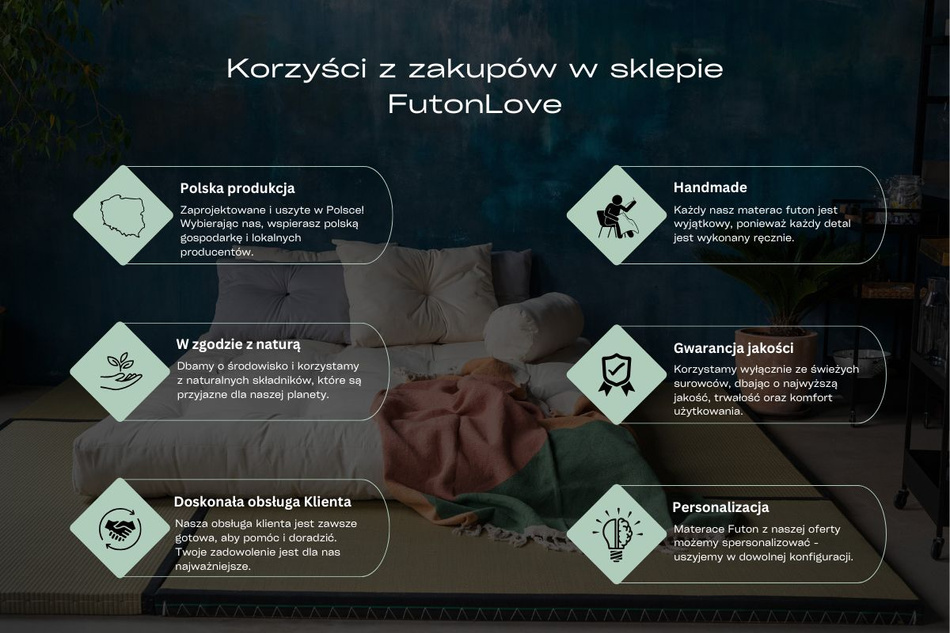 Sofa rozkładana 90x200 - Slim Exclusive Kedro Black  - Pascall Futon Ecru