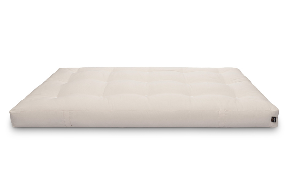 Materac 120x200 naturalny z lateksem - Futon Pascall Comfort Trio Latex Wool Ecru