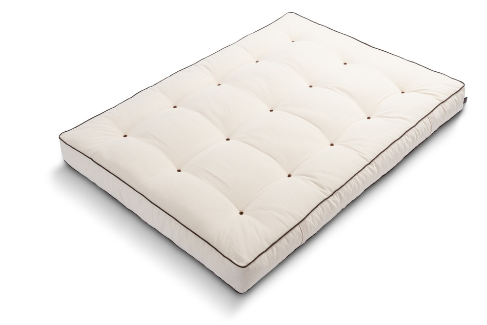 Materac 120x200 naturalny z lateksem i 2x kokosem - Futon Pascall Comfort Relax Hard Kedro Ecru
