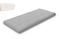 Materac 90x200 naturalny z lateksem - Futon Pascall Slim Latex Gołębi Popiel
