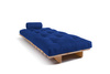 Sofa rozkładana 90x200 - Slim Exclusive Classic - Pascall Futon Modrakowy