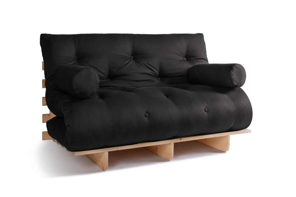Sofa rozkładana 140x200 - Slim Exclusive Classic - Pascall Futon Czarny