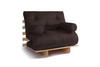 Sofa rozkładana 90x200 - Slim Exclusive Classic - Pascall Futon Brązowy