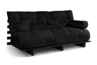 Sofa rozkładana 180x200 - Slim Basic Black - Pascall Futon Czarny