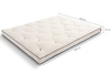 Materac 160x200 naturalny z lateksem - Futon Pascall Slim Latex Kedro Ecru