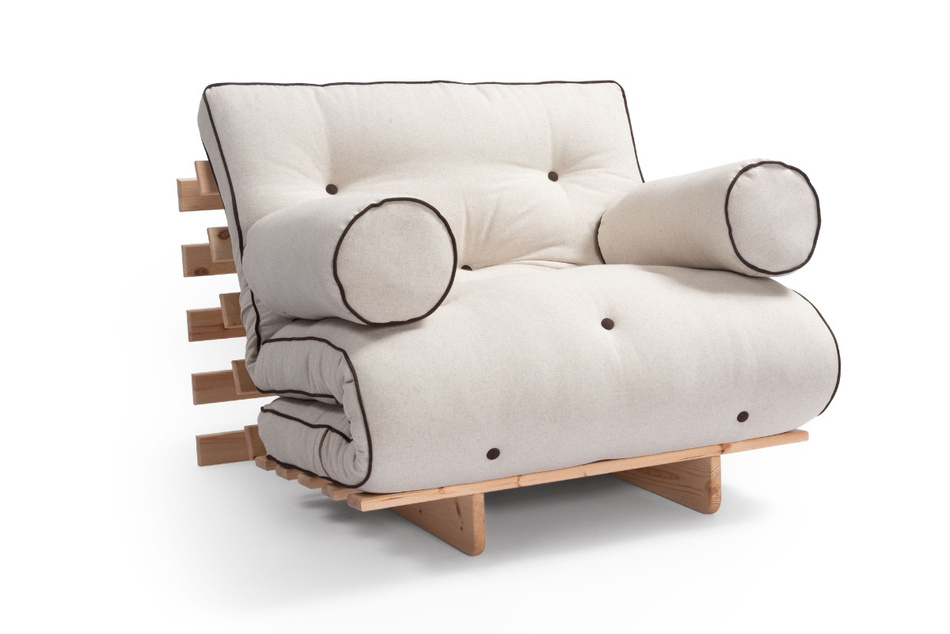 Sofa rozkładana 90x200 - Slim Exclusive Kedro Classic  - Pascall Futon Len