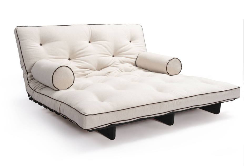 Sofa rozkładana 160x200 - Slim Exclusive Kedro Black  - Pascall Futon Len
