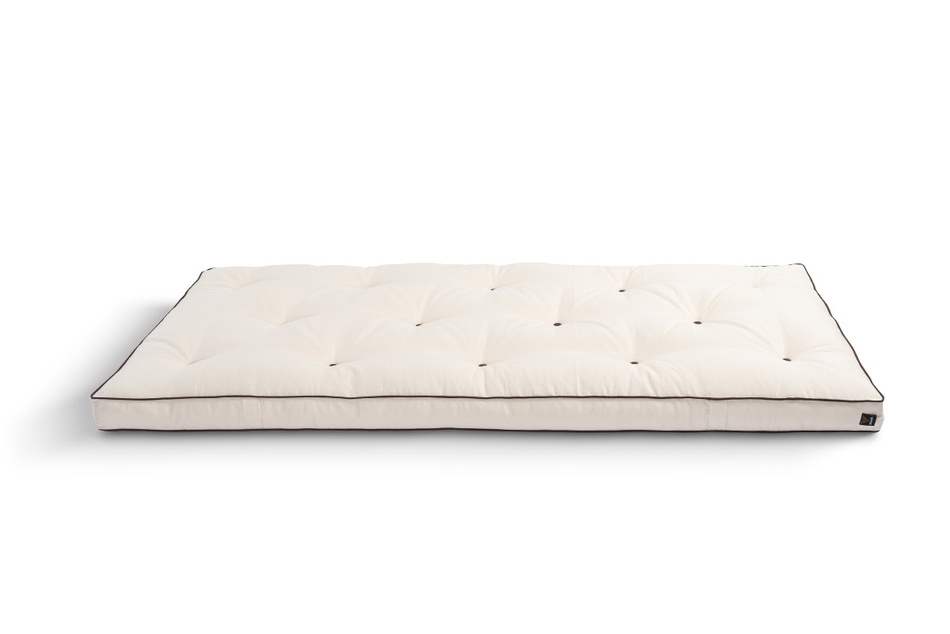 Materac 90x200 naturalny z lateksem - Futon Pascall Slim Duo Latex Kedro Ecru