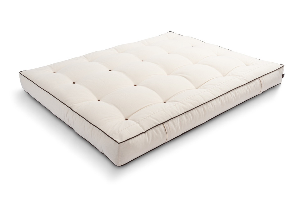 Materac 200x200 naturalny z wełną, kokosem i 2x lateks - Futon Pascall Comfort Wool Kedro Ecru