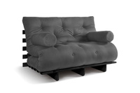 Sofa rozkładana 120x200 - Slim Basic Black - Pascall Futon Szary