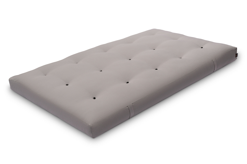 Futon Pascall Medium Duo Coco - Materac 120x200 Szary - naturalny z kokosem