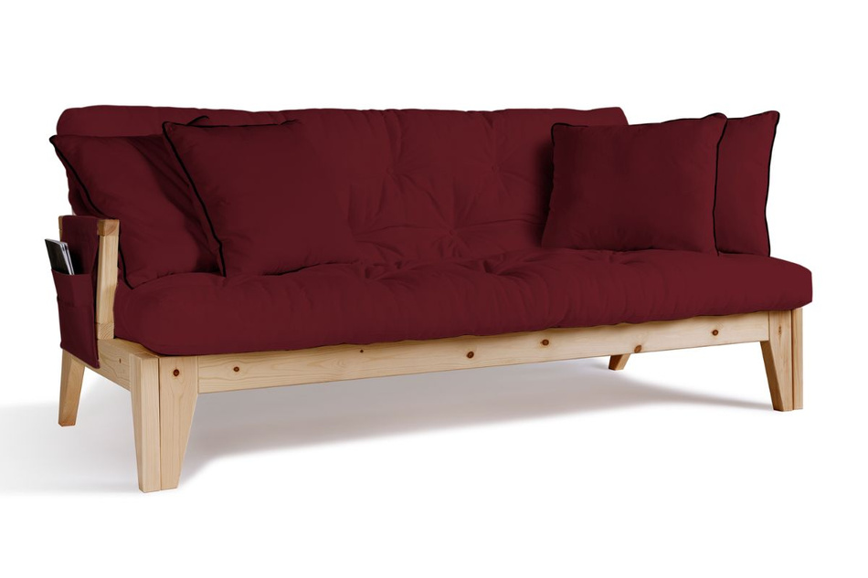 Sofa rozkładana 200 cm - Sakura - Pascall Futon Bordowy