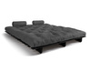 Sofa rozkładana 180x200 - Slim Exclusive Black - Pascall Futon Szary