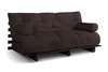 Sofa rozkładana 180x200 - Slim Basic Black - Pascall Futon Brązowy
