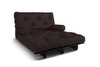 Sofa rozkładana 120x200 - Slim Exclusive Black - Pascall Futon Brązowy