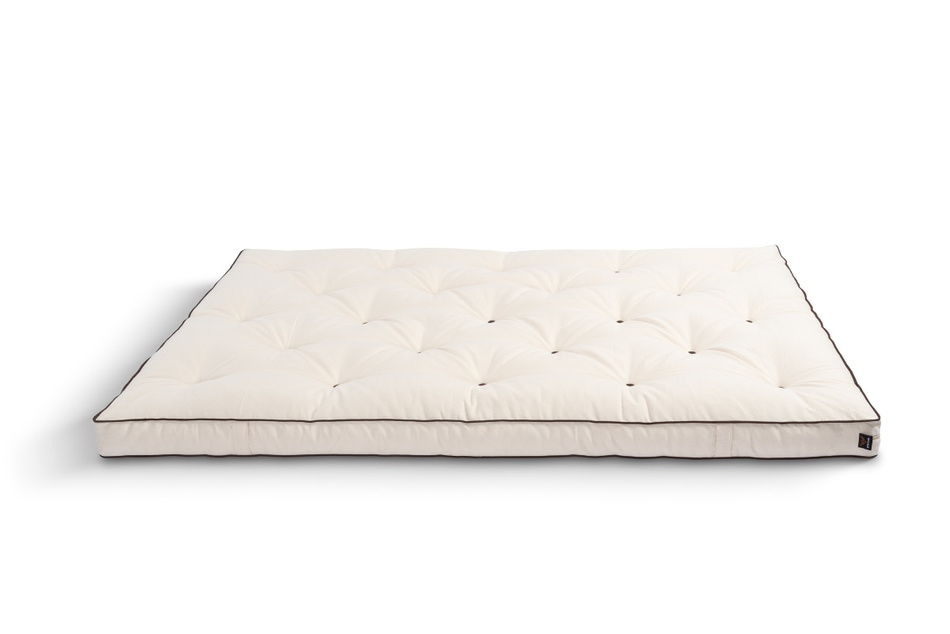 Materac 140x200 naturalny z lateksem - Futon Pascall Slim Duo Latex Kedro Ecru