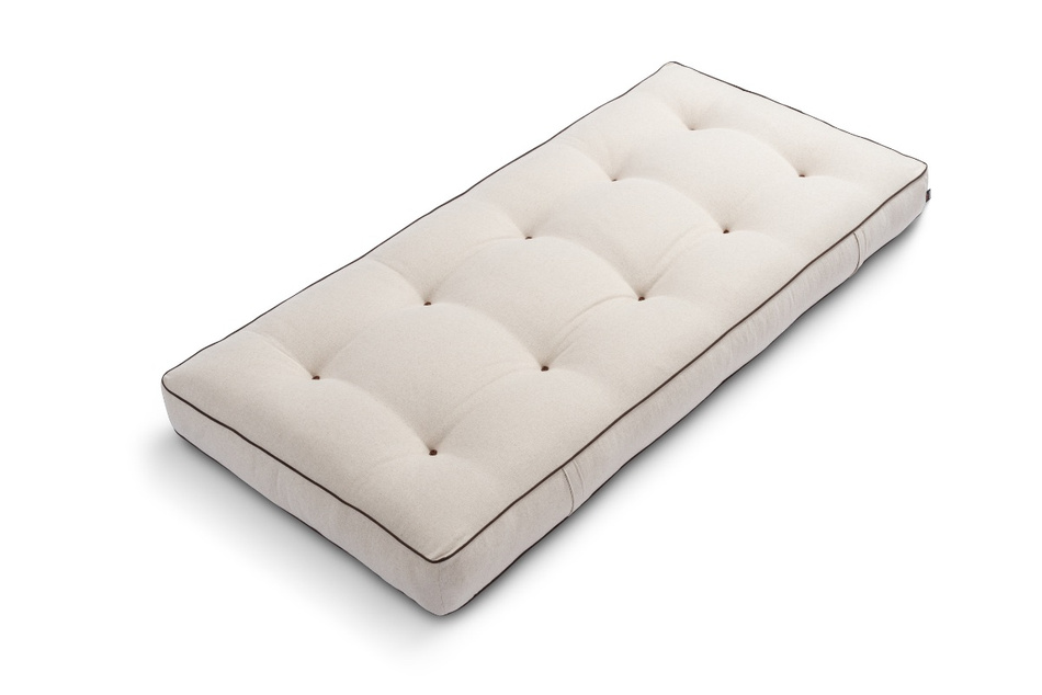 Materac 90x200 naturalny z wełną, lateksem i 2x kokosem - Futon Pascall Comfort Wool Hard Kedro Len