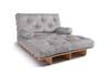 Sofa rozkładana 120x200 - Slim Exclusive Classic - Pascall Futon Gołębi Popiel