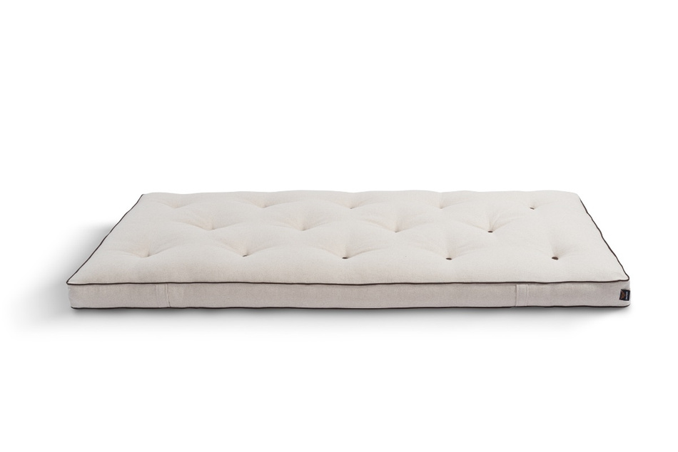 Materac 90x200 naturalny z lateksem - Futon Pascall Slim Duo Latex Kedro Len