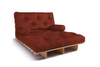 Sofa rozkładana 120x200 - Slim Basic Classic - Pascall Futon Ceglany