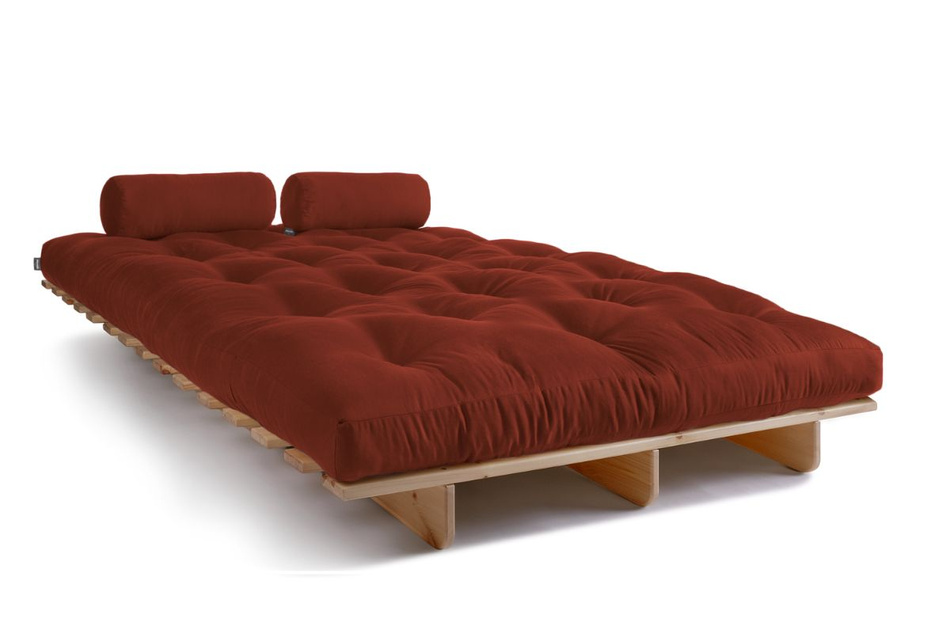 Sofa rozkładana 140x200 - Slim Comfort Classic - Pascall Futon Ceglany