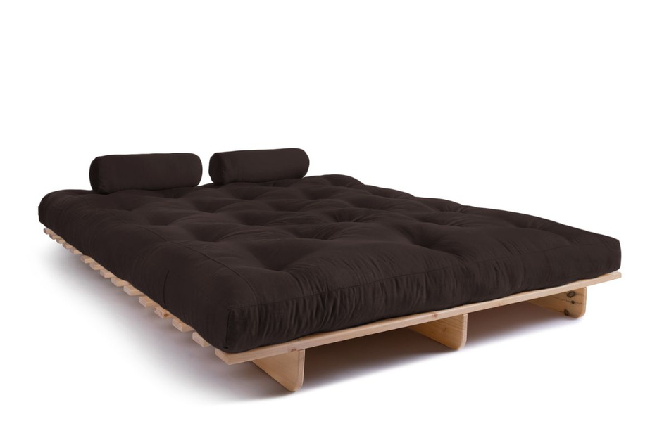 Sofa rozkładana 160x200 - Slim Basic Classic - Pascall Futon Brązowy