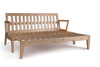 Sofa rozkładana 200 cm - Sakura - Pascall Futon Brązowy
