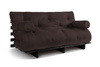 Sofa rozkładana 160x200 - Slim Basic Black - Pascall Futon Brązowy