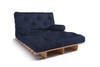 Sofa rozkładana 120x200 - Slim Exclusive Classic - Pascall Futon Granatowy