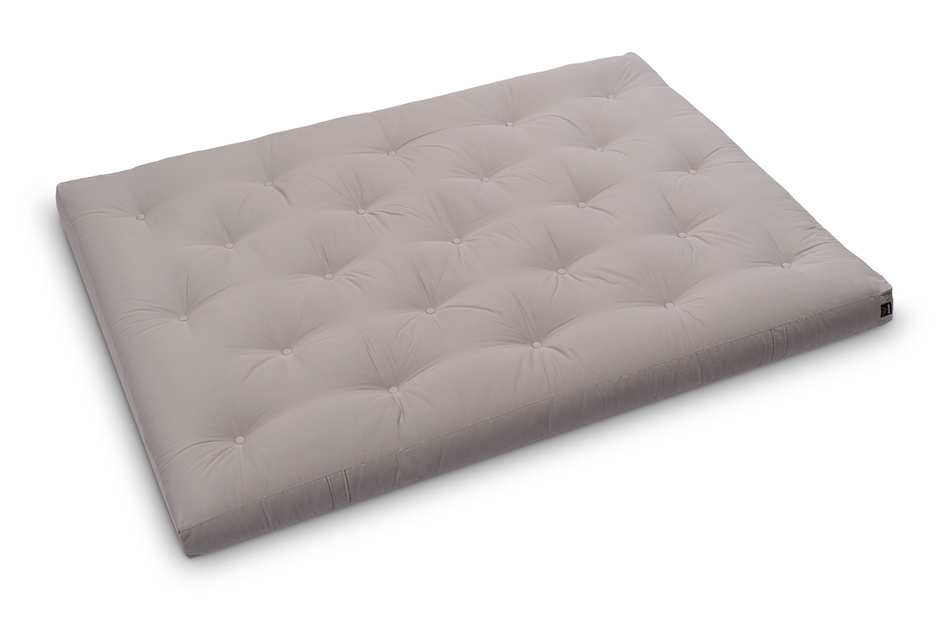 Materac 140x200 naturalny z lateksem - Futon Pascall Slim Duo Latex Szary