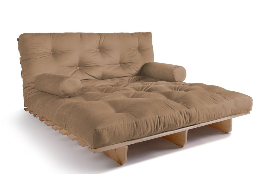 Sofa rozkładana 140x200 - Slim Comfort Classic - Pascall Futon Beżowy